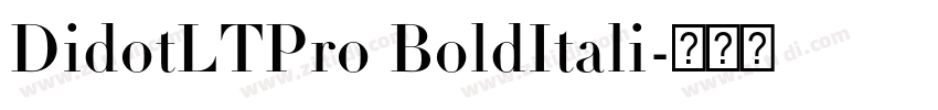 DidotLTPro BoldItali字体转换